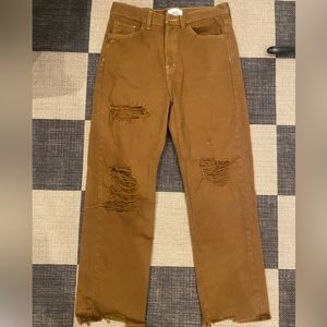 BDG High Waisted Cowboy Pant in brown